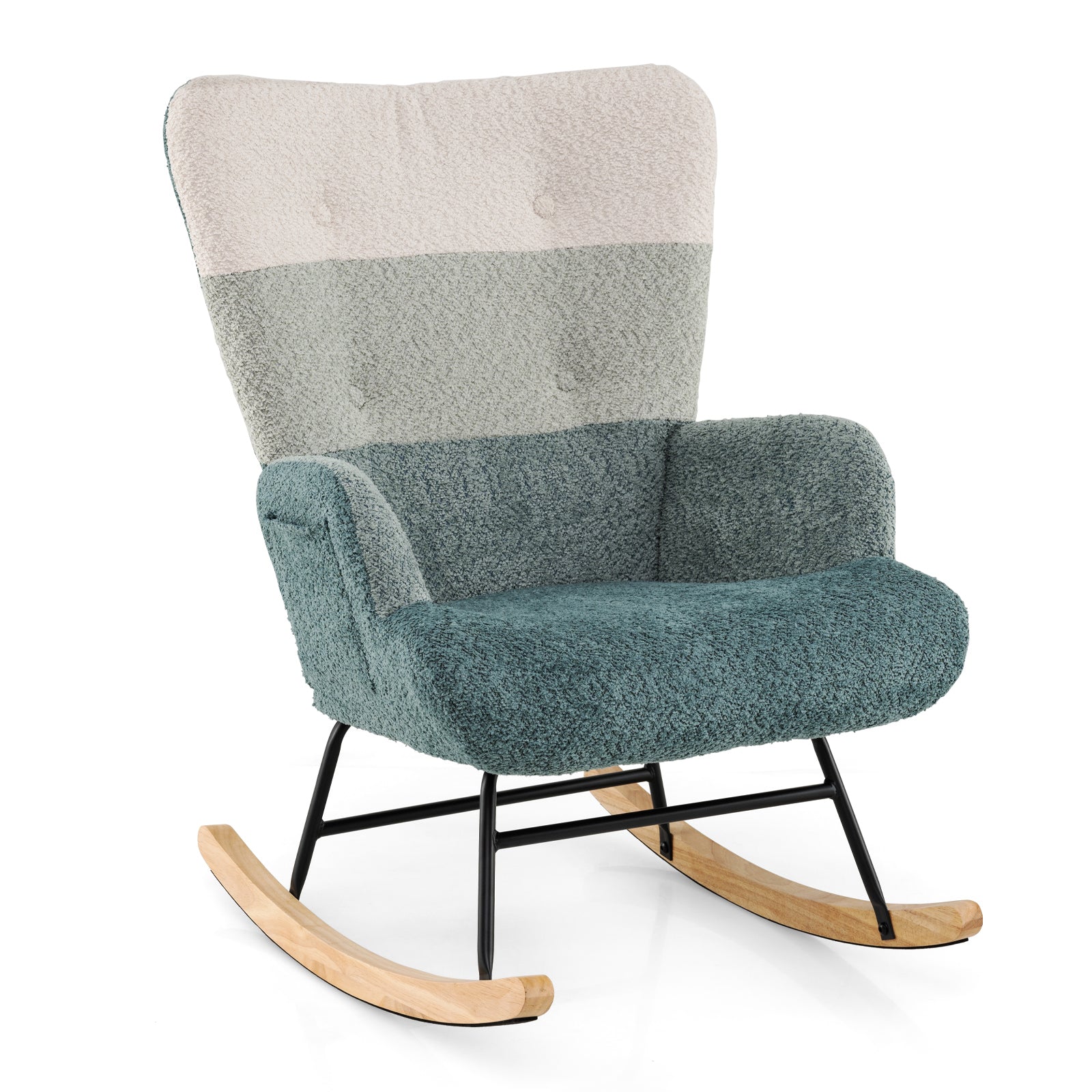 Nursery Rocking Chair, Ergonomic Armrests, High Backrest Accent Chairs at Gallery Canada