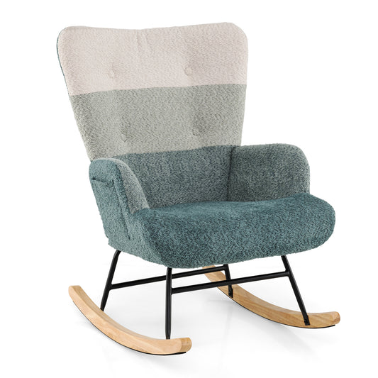 Nursery Rocking Chair with Ergonomic Armrests and High Backrest Accent Chairs Options at Gallery Canada