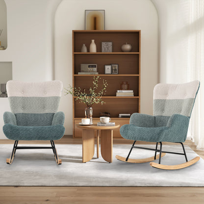 Nursery Rocking Chair with Ergonomic Armrests and High Backrest Accent Chairs at Gallery Canada