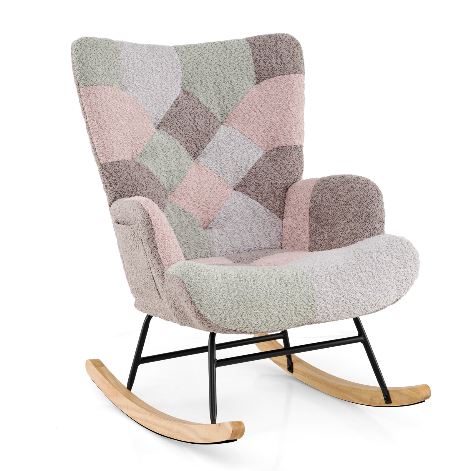 Nursery Rocking Chair with Ergonomic Armrests and High Backrest for Living Room Accent Chairs Options at Gallery Canada
