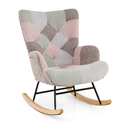Nursery Rocking Chair with Ergonomic Armrests and High Backrest for Living Room Accent Chairs Options at Gallery Canada