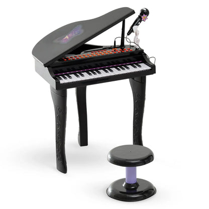 37 Key Mini Electronic Piano, Kids Musical Keyboard with Microphone, Black Electronic Musical Pianos at Gallery Canada
