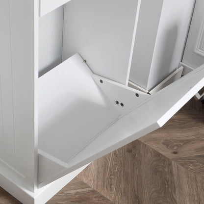 Kitchen Tilt Out Trash Bin Cabinet, Free Standing, White Storage Cabinets at Gallery Canada