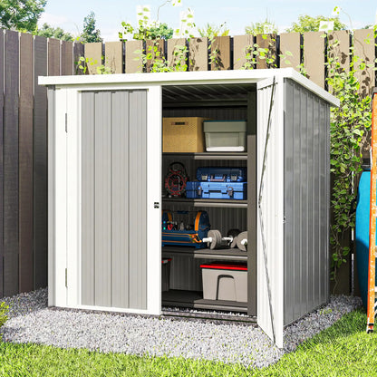 5' x 3' Metal Garden Storage Shed, Tool House With Double Doors Sheds at Gallery Canada