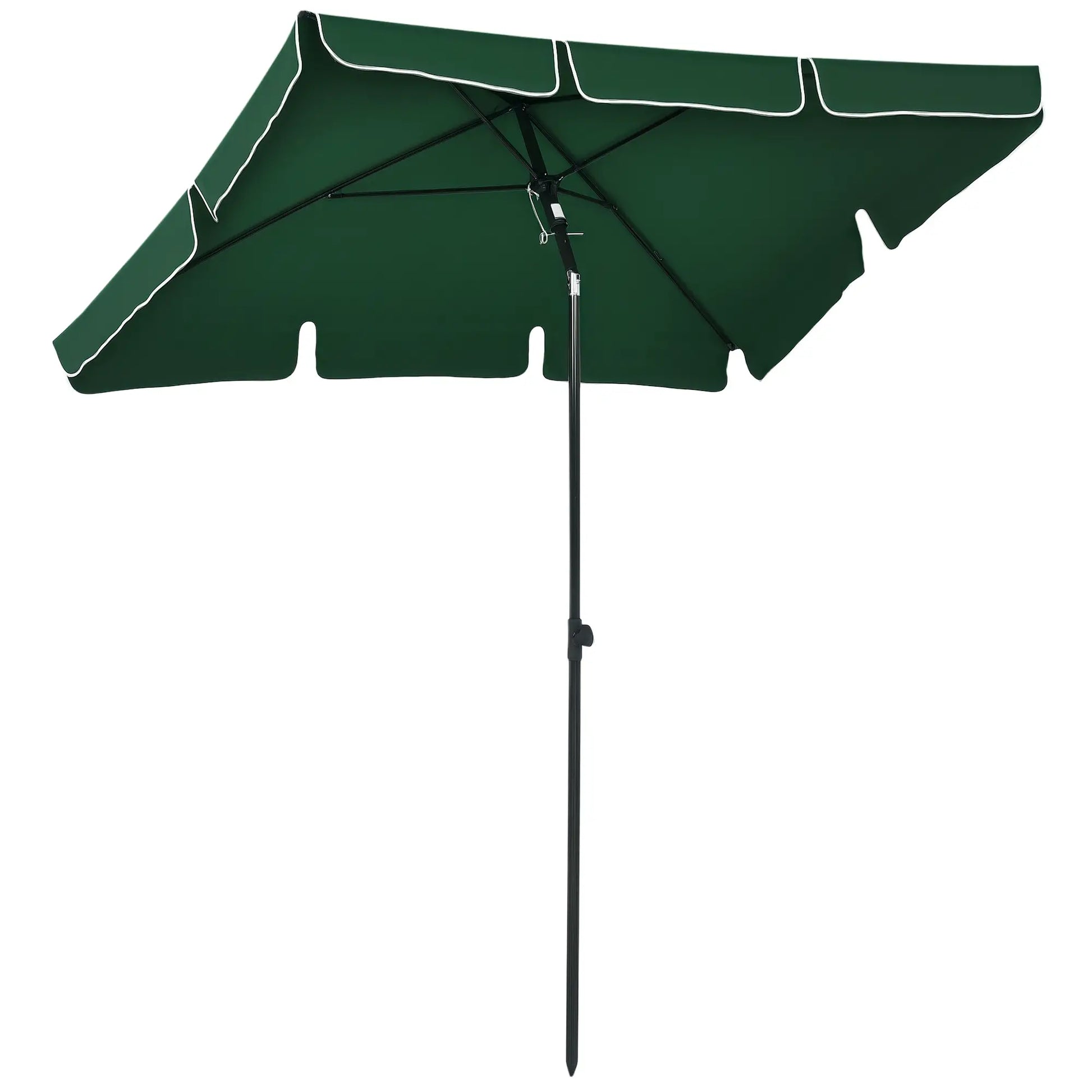 6.5x4ft Rectangle Patio Umbrella, Adjustable Tilt, Green Sun Umbrellas at Gallery Canada