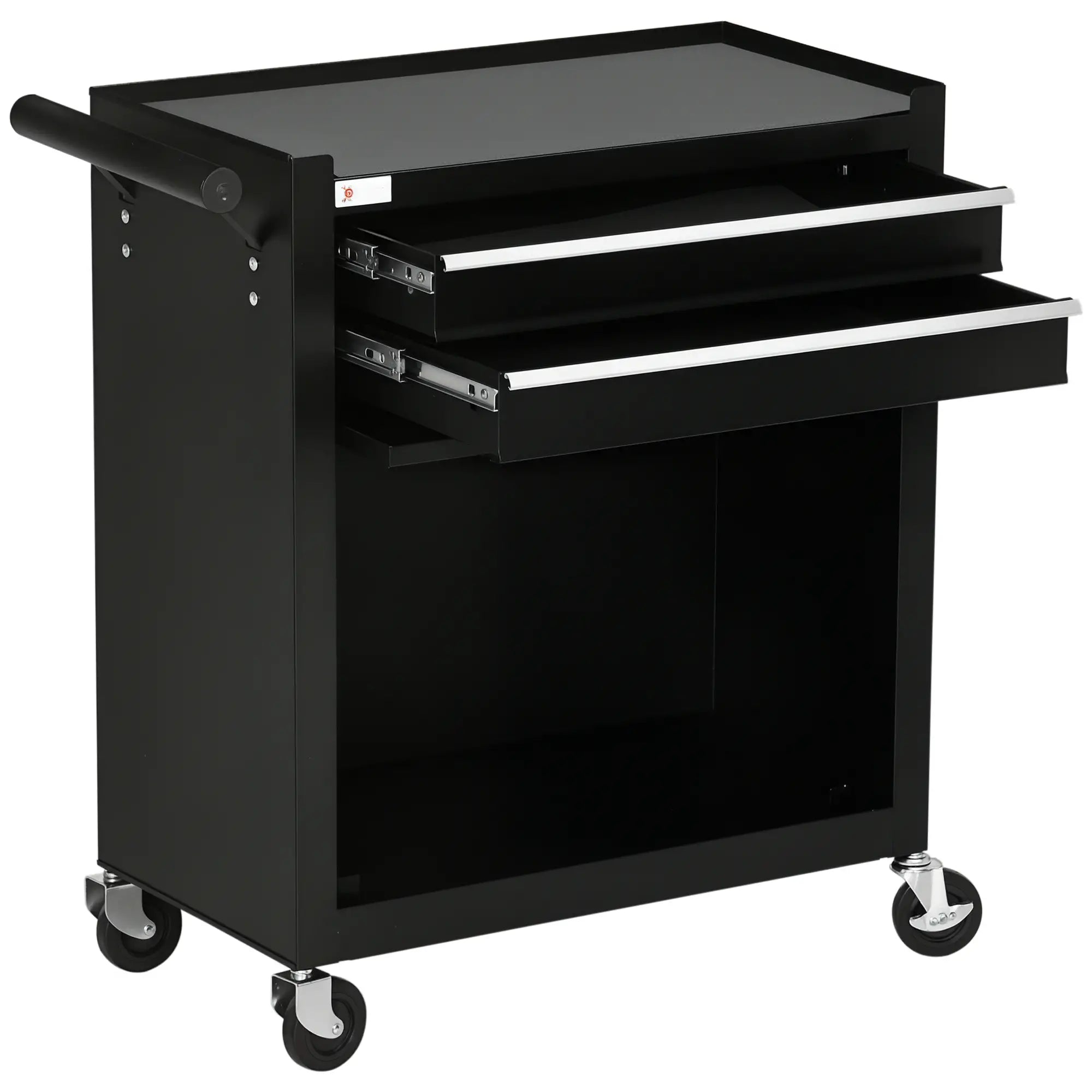 2-Drawer Rolling Tool Chest, Metal Cabinet, Black Tool Organizers Black at Gallery Canada
