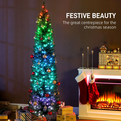 6ft Green Christmas Tree, Colorful DIY LEDs, Remote, Timer, Green Pencil Christmas Trees at Gallery Canada