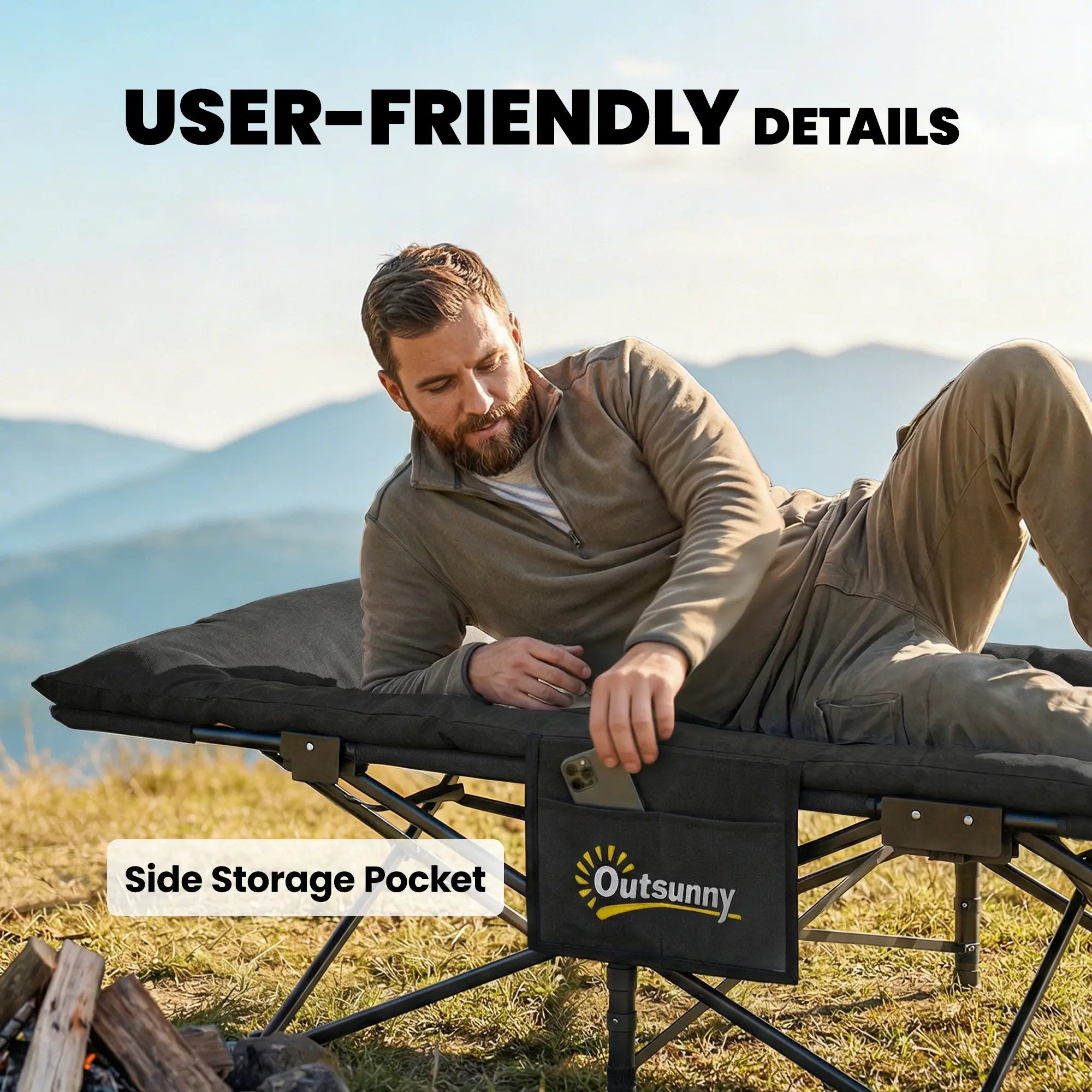 Camping Cot For Adults, 31.5