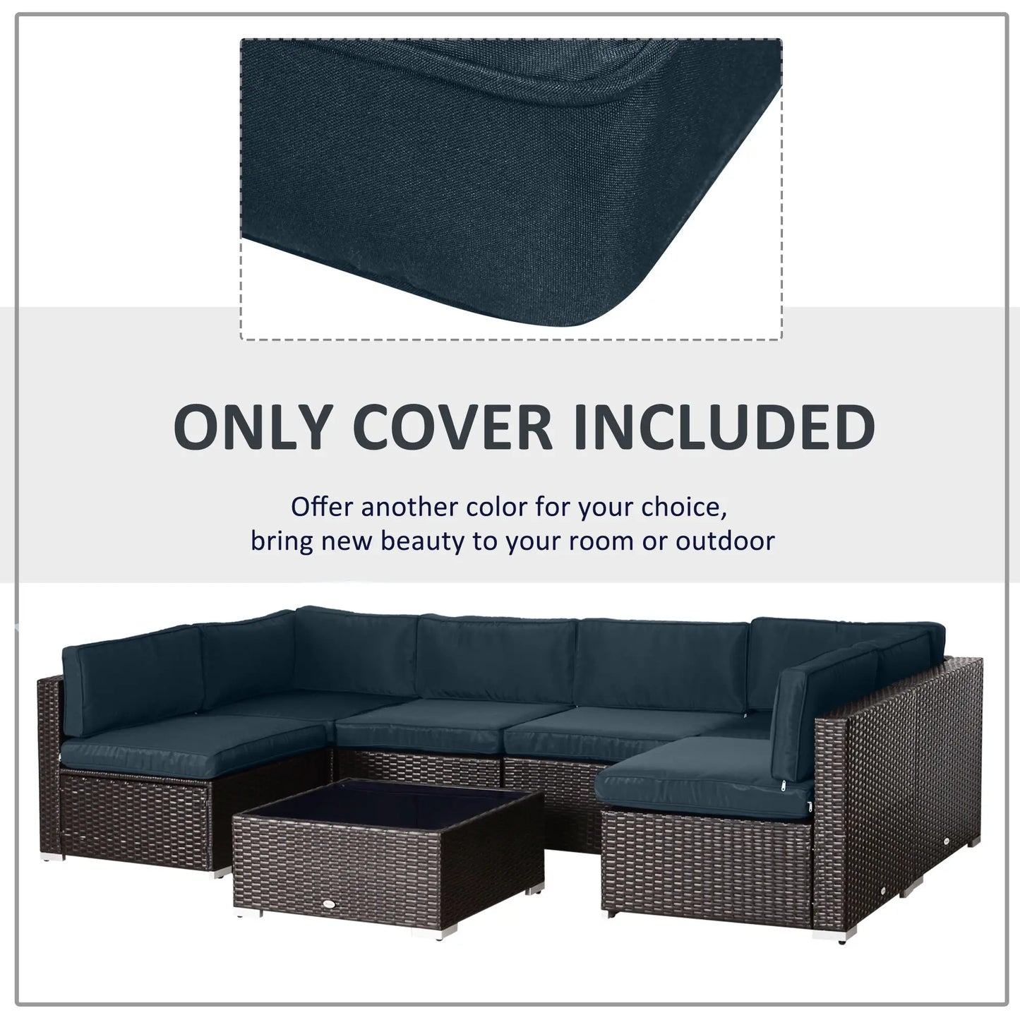 Outdoor Rattan Sofa Set Cushion Cover, Polyester, No Cushion Patio Chair Cushions at Gallery Canada