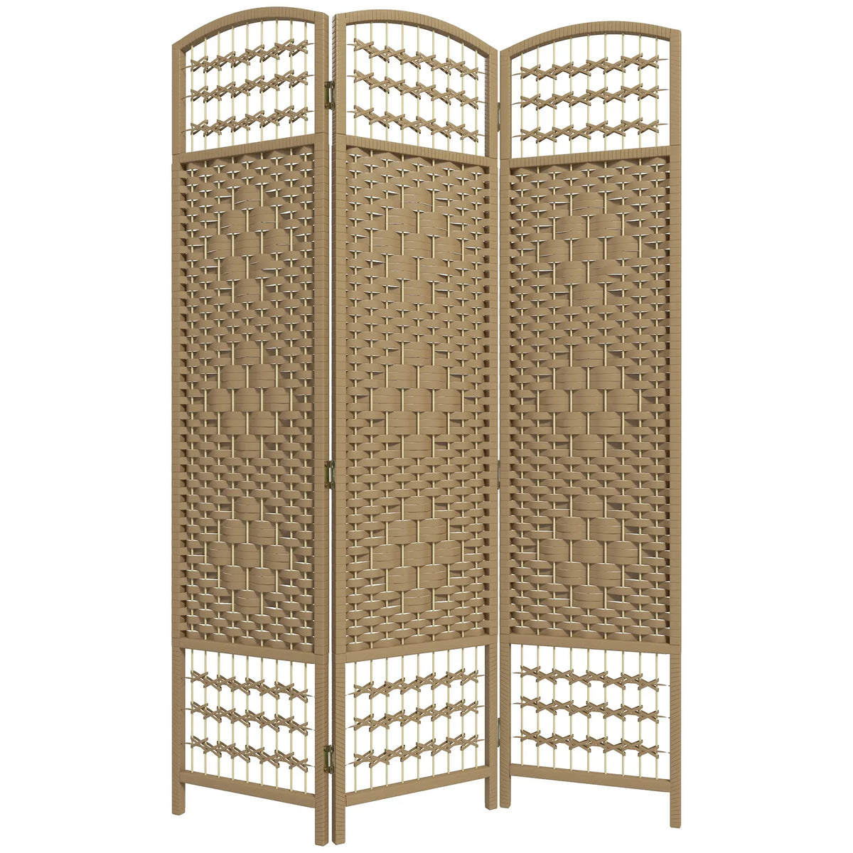 3 Panel Folding Room Divider, Portable Privacy Screen, Natural Room Dividers at Gallery Canada