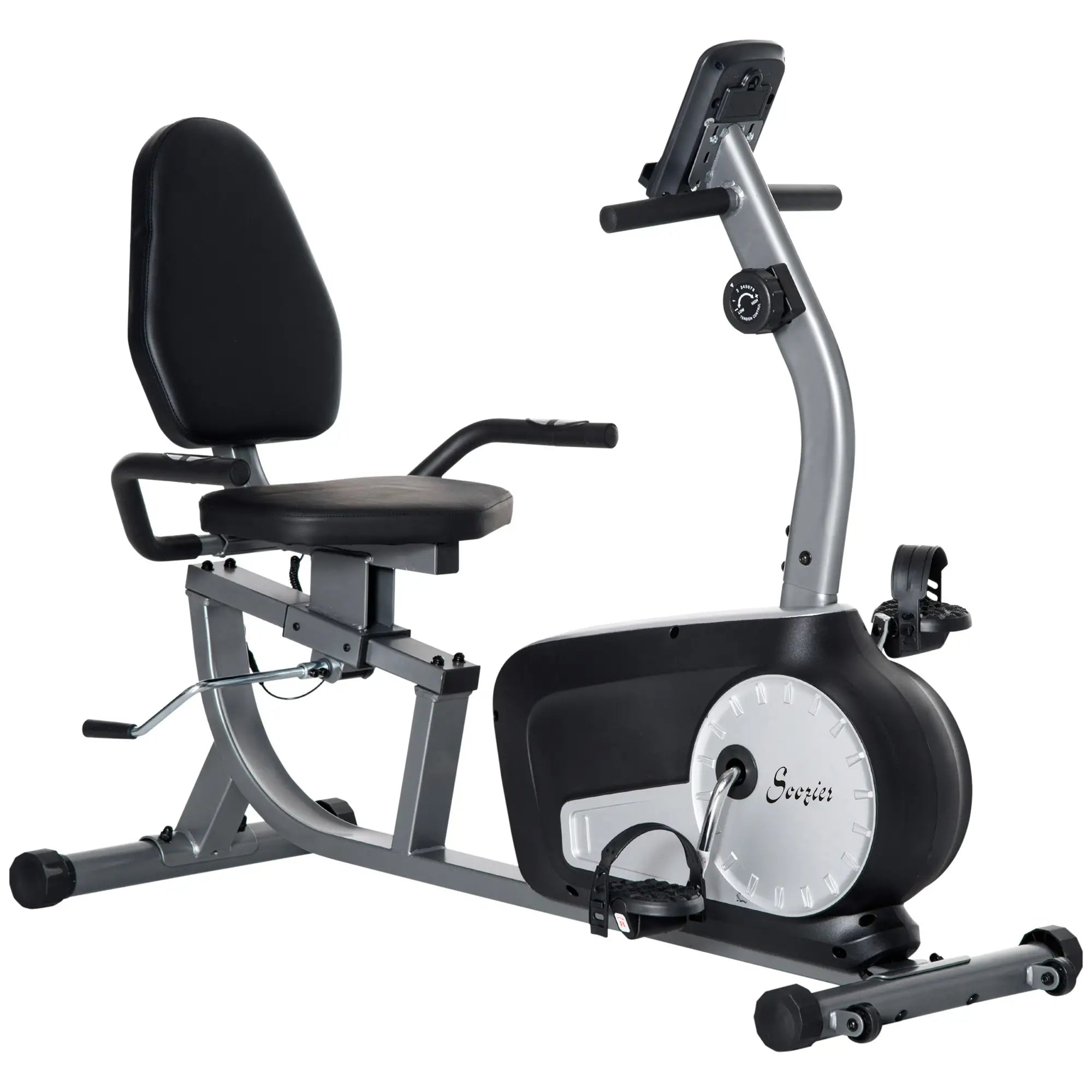 Exercise Bike, 8-Level Magnetic Resistance, LCD Display, Adjustable Seat Exercise & Stationary Bikes Grey at Gallery Canada