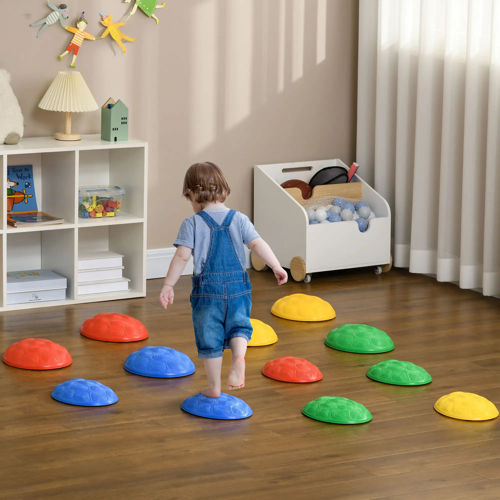 12 PCs Balance Stepping Stones, Turtle Shell Design, Anti-Slip Mat, Ages 3-8 Years, Stackable Gym Sets & Swings at Gallery Canada