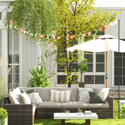 2 Pack 10' String Light Poles, Steel Hanging Stand, Black Lighting & Ceiling Fans at Gallery Canada