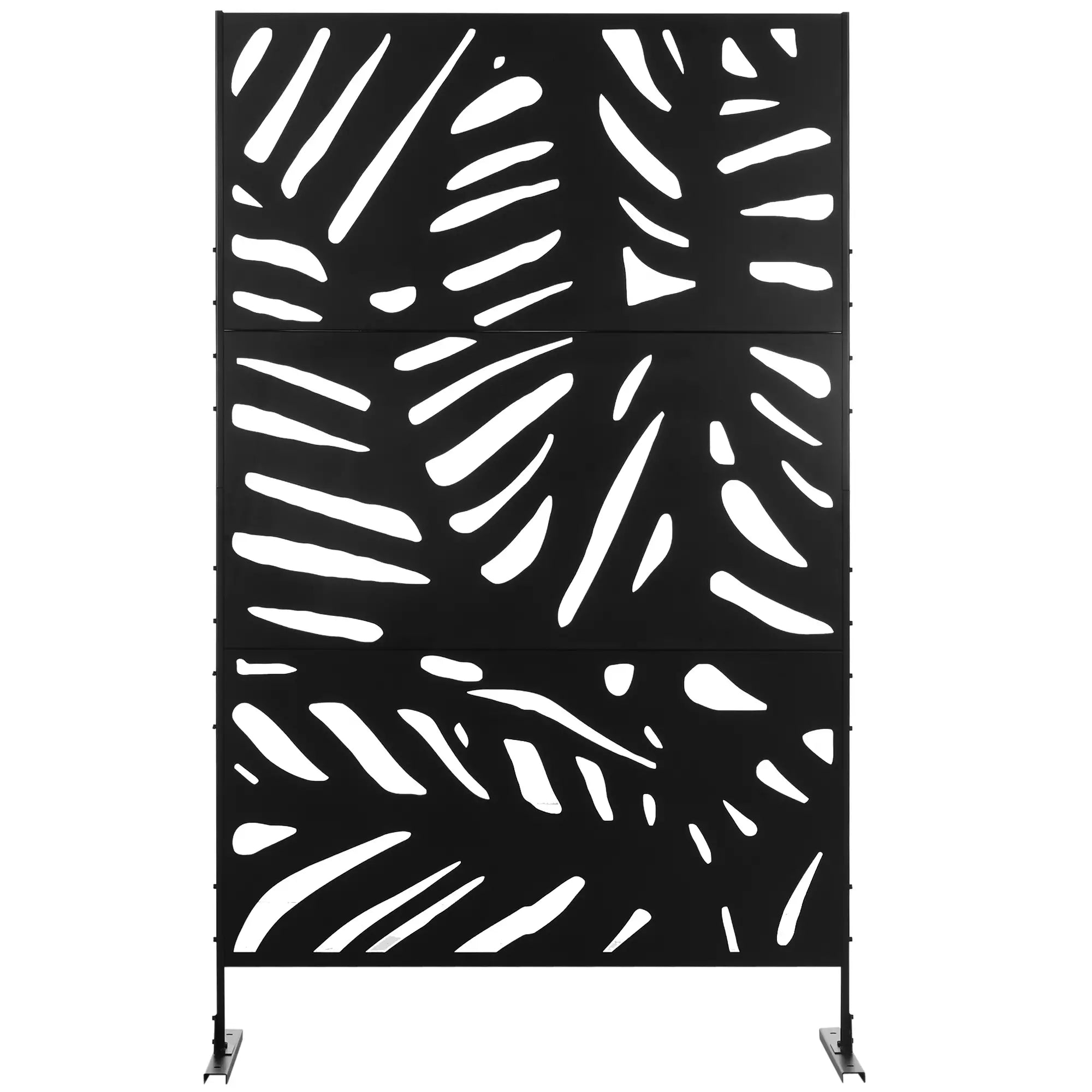 Freestanding Outdoor Privacy Screen, Metal Divider for Garden, Backyard, Black Side Awnings at Gallery Canada