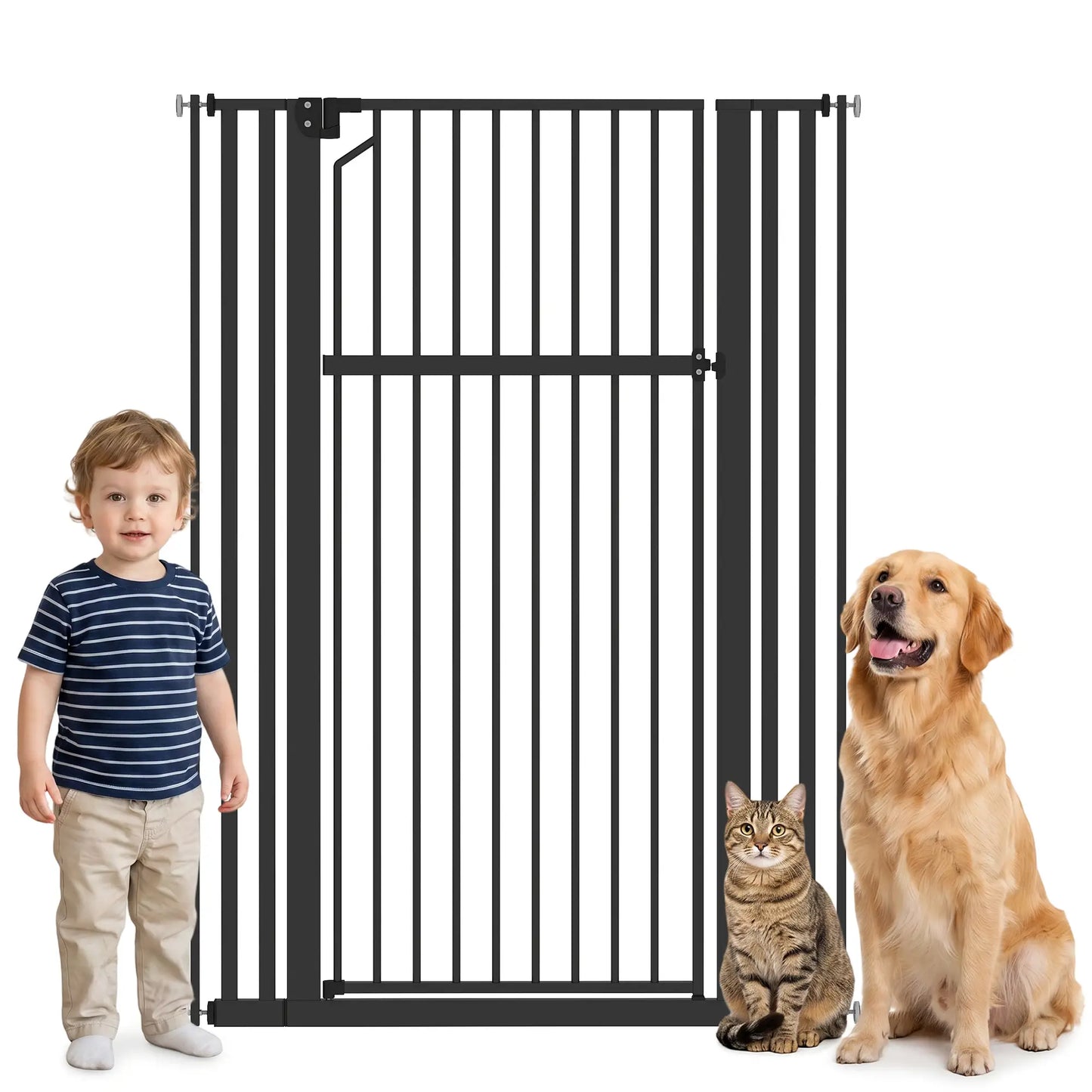 55" Extra Tall Pet Gate, 30-41" Wide, Adjustable, Pressure Mounted