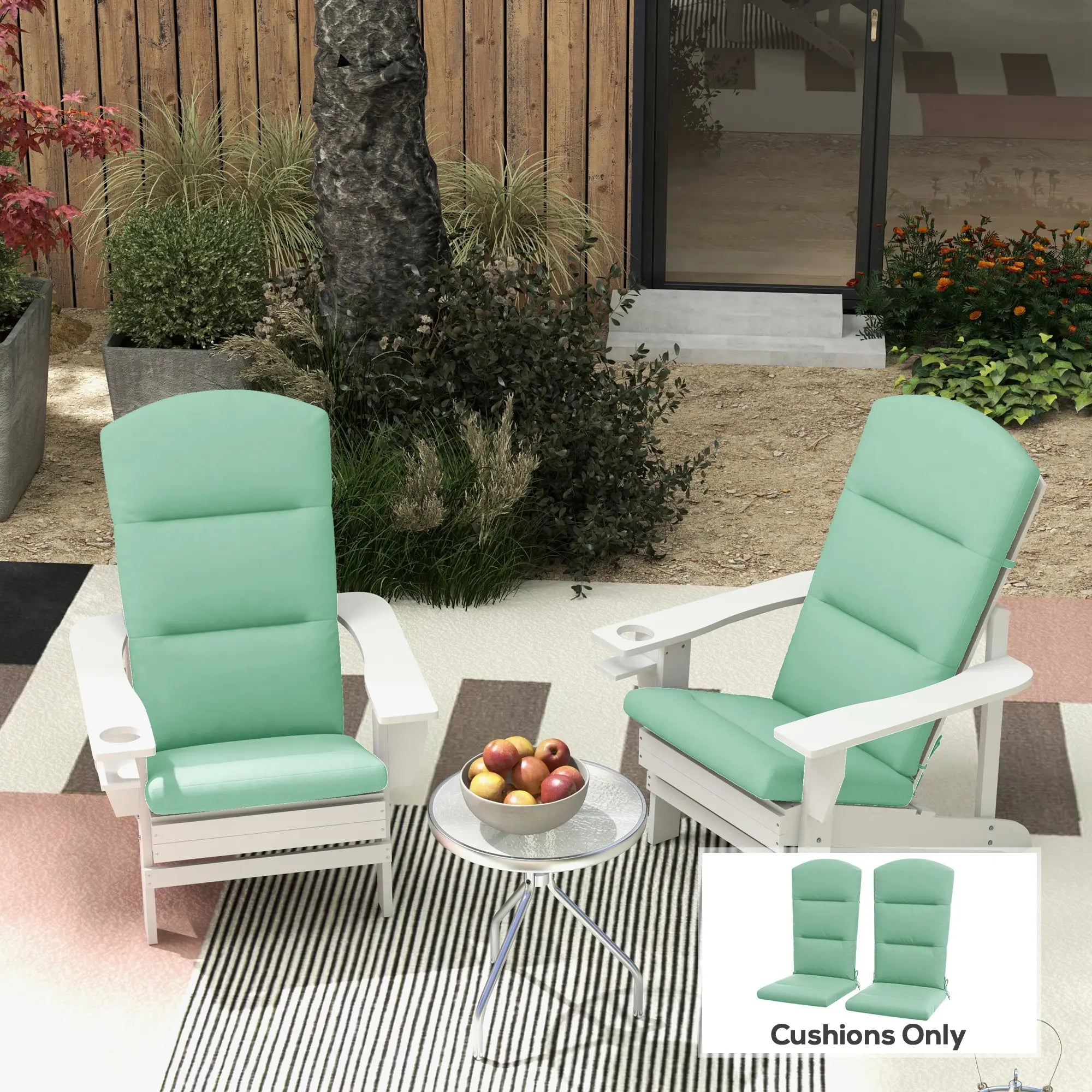 Adirondack Chair Cushions, Set of 2, Green Patio Chair Cushions at Gallery Canada