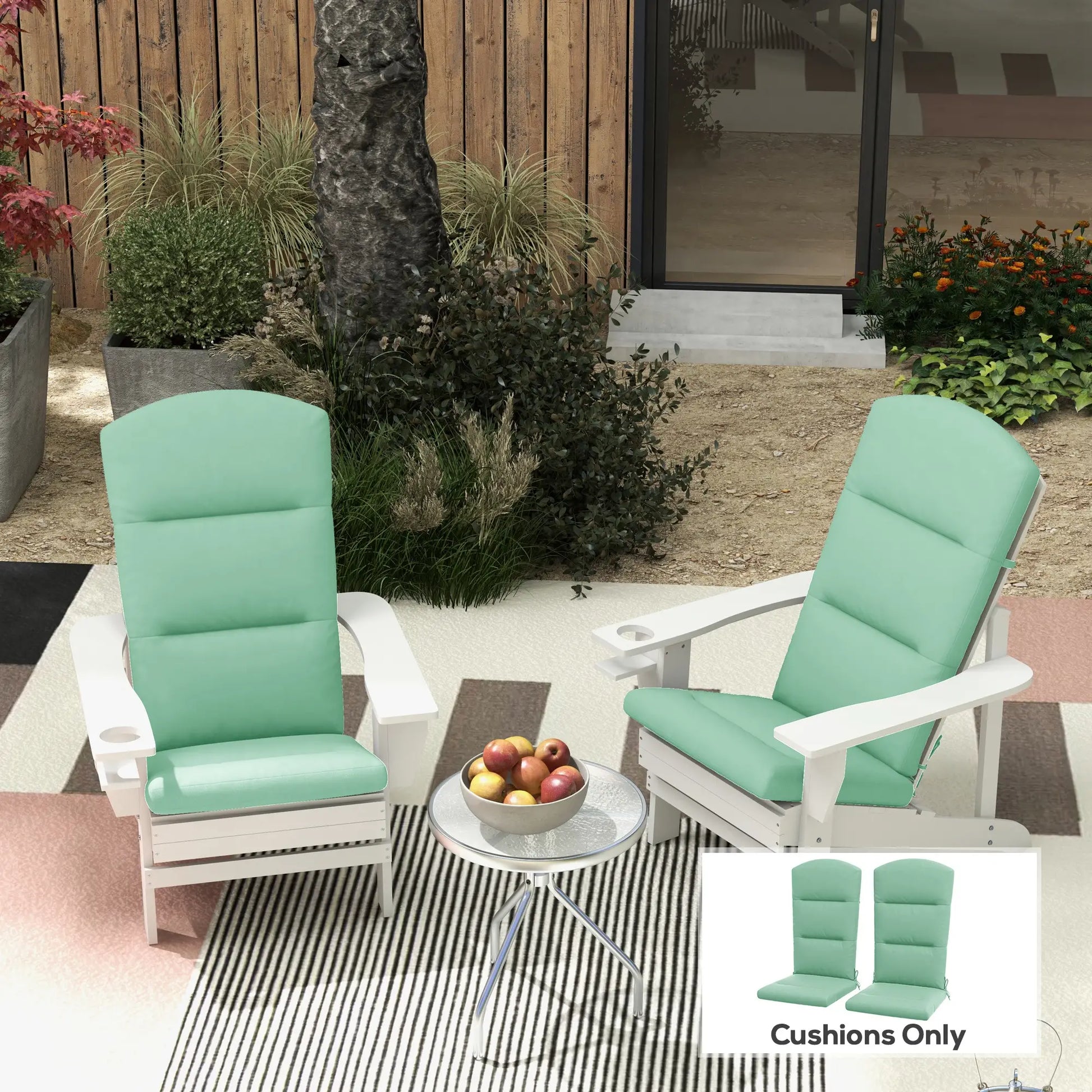 Adirondack Chair Cushions, Set of 2, Green Patio Chair Cushions at Gallery Canada