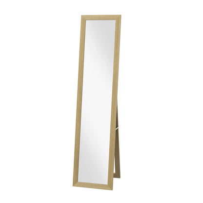 15" x 62" Full Length Mirror, Free Standing, Bedroom Living Room, Oak Full Length Mirrors Oak, Clear at Gallery Canada