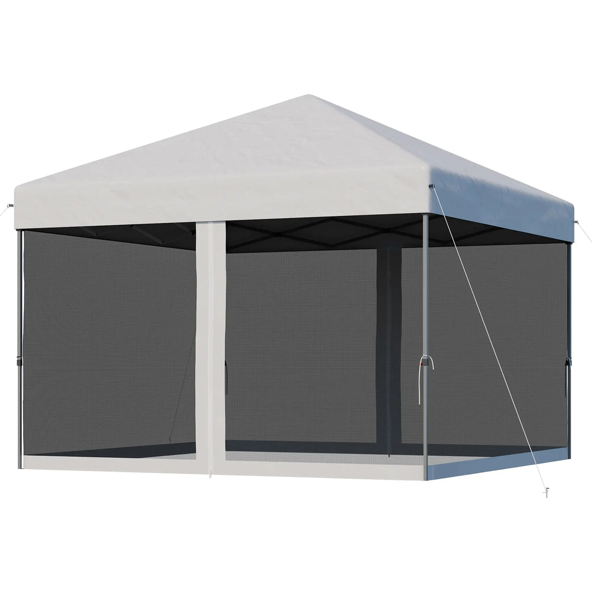 10' x 10' Pop-Up Canopy Tent, 3-Level Adjustable, Silver Pop Up Canopies at Gallery Canada