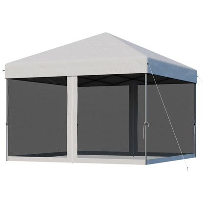 10' x 10' Pop-Up Canopy Tent, 3-Level Adjustable, Silver Pop Up Canopies at Gallery Canada