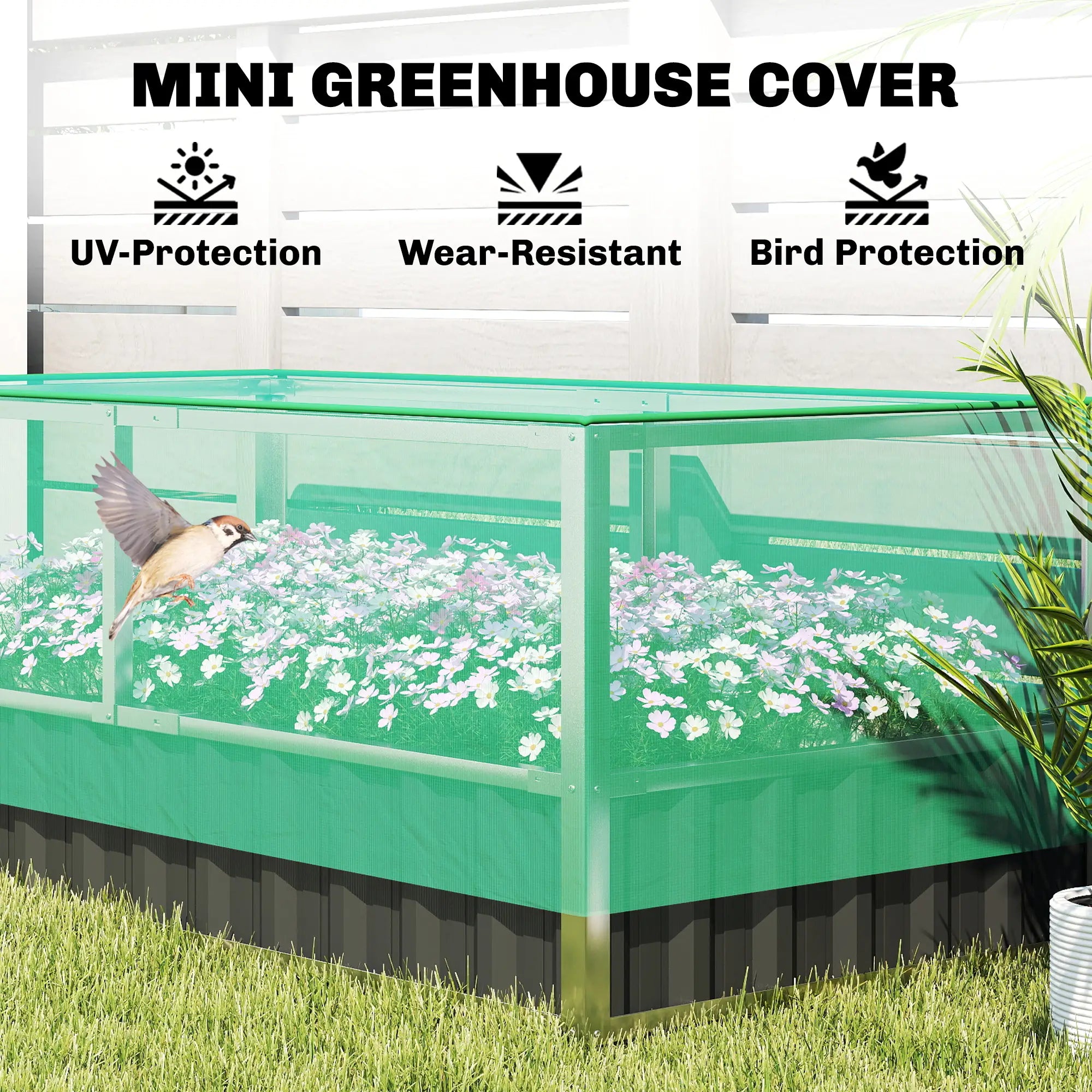 Steel Raised Garden Bed, 5.7 x 3 x 2.3ft, With Cover And Gloves, Dark Grey Galvanized Planter Boxes at Gallery Canada