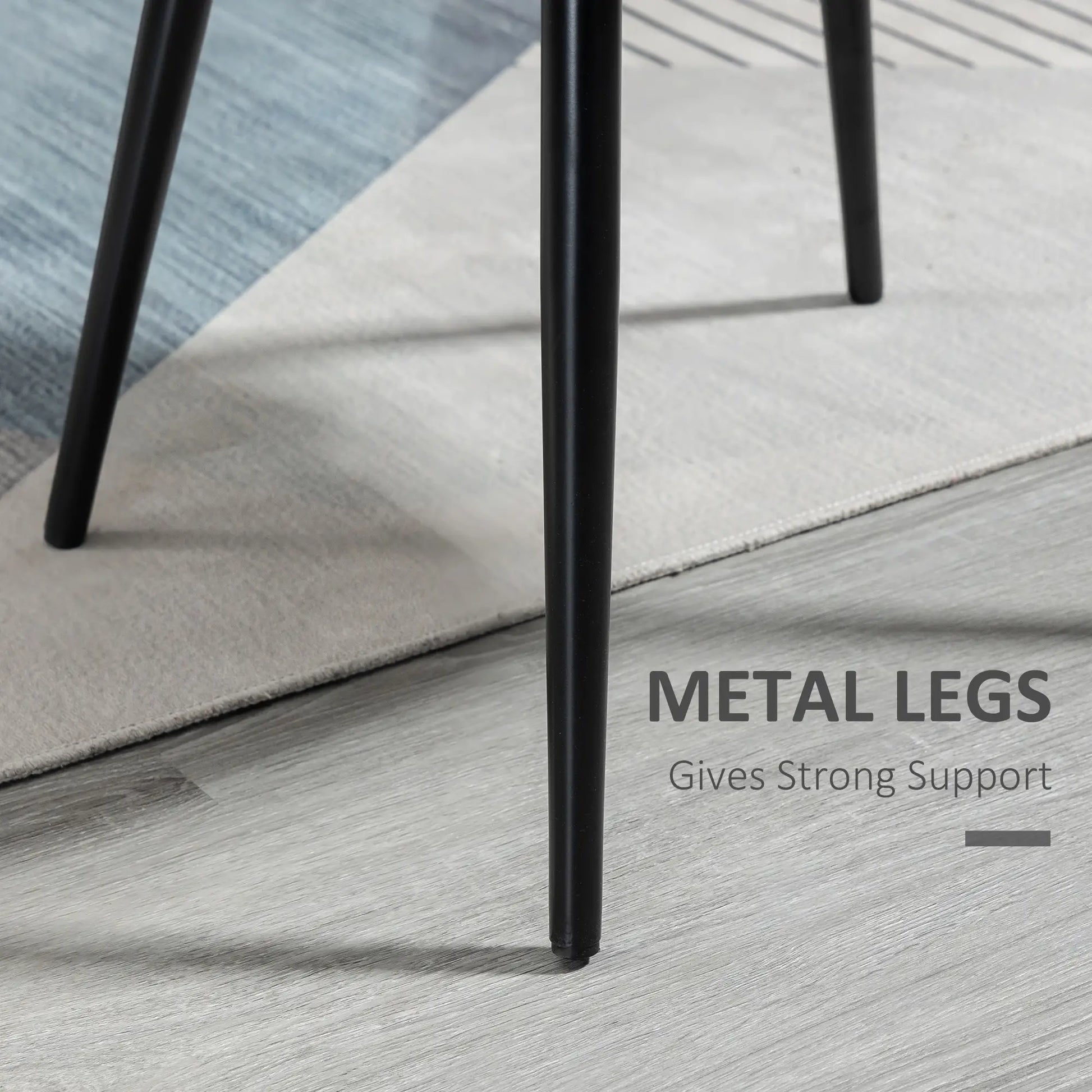 Set of 2 Mid-Back Dining Chairs, Velvet Upholstery, Black Bar Stools at Gallery Canada