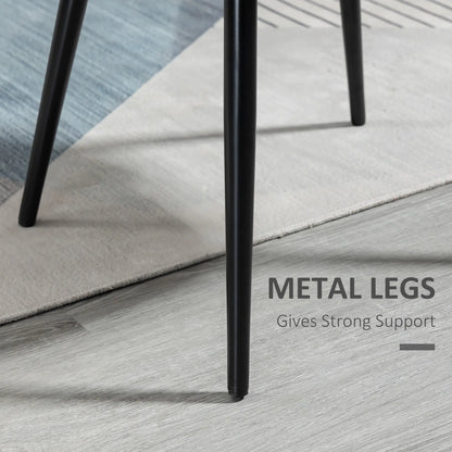 Set of 2 Mid-Back Dining Chairs, Velvet Upholstery, Black Bar Stools at Gallery Canada