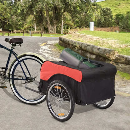 Bike Cargo Trailer, Bicycle Luggage Carrier Cart, Black, Red Bike Cargo Trailers at Gallery Canada