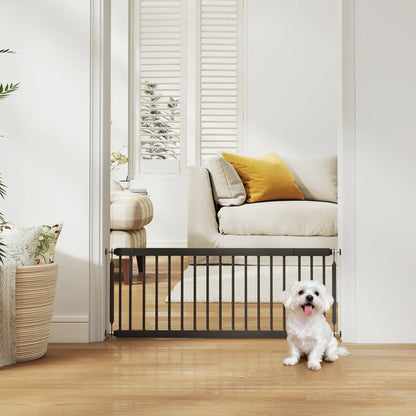 26"-37" Dog Gate, Adjustable Pet Gate, 14" Tall, Black Pet Gates at Gallery Canada