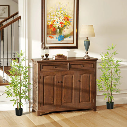 Set of 2 4ft Artificial Bamboo Tree, Indoor with Pot, Home Office Decor Artificial Trees at Gallery Canada