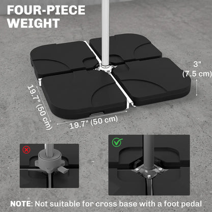 4pc Portable Umbrella Base Weights, Garden Parasol Stand, Black Umbrella Bases at Gallery Canada