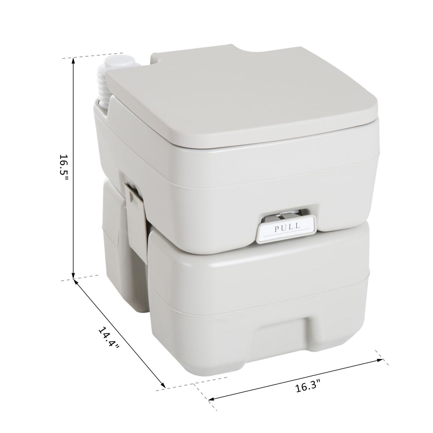 Outdoor Portable Travel Toilet Detachable Flushable Tank Easy to Use 3 Way Pistol for Camping Hiking Boating Roadtripping 5.3 Gallon (20L) at Gallery Canada
