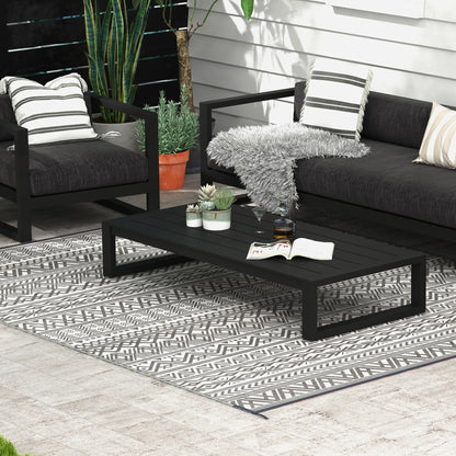 Reversible Outdoor Rug, Waterproof, 8' x 10', Grey Cream White Outdoor Reversible Rugs at Gallery Canada