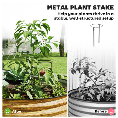 6' x 3' x 1' Lit de jardin surélevé en métal galvanisé, Bac à plantes extérieur marron, Marron