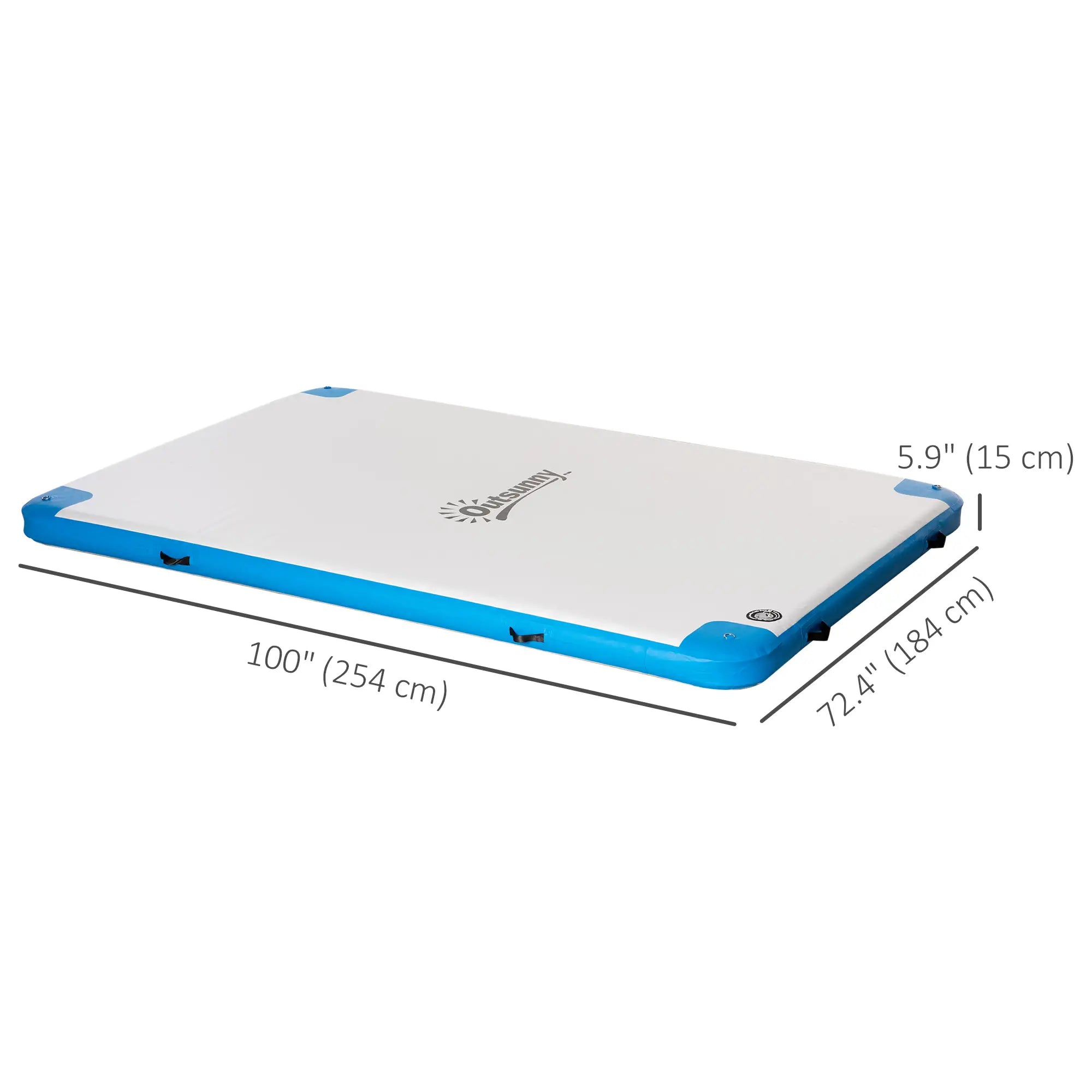 8' x 6' Inflatable Water Dock, with Air Pump, Backpack, Blue Floating Water Mats at Gallery Canada