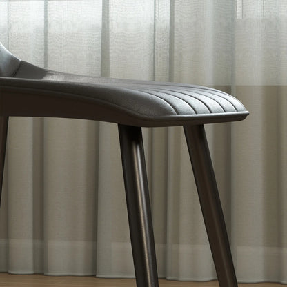 Faux Leather Dining Chairs Set of 4, Black Metal Legs, Black Dining Chairs at Gallery Canada