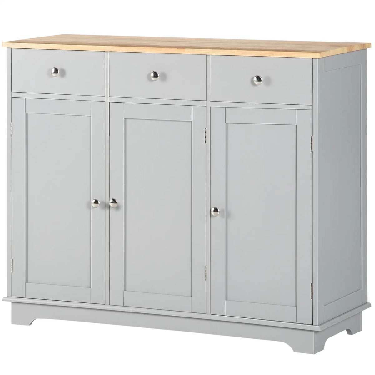 Modern Sideboard, Buffet Cabinet with Storage, Drawers, Adjustable Shelves, Grey Bar Cabinets at Gallery Canada