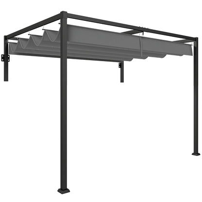 10' x 7' Metal Pergola, Retractable Roof For Grill Garden Patio Deck Pergolas at Gallery Canada