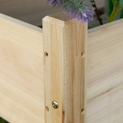 34x34x28 2-Tier Raised Garden Bed, Wooden Planter Box for Vegetables, Herbs, Flowers Elevated Garden Beds at Gallery Canada