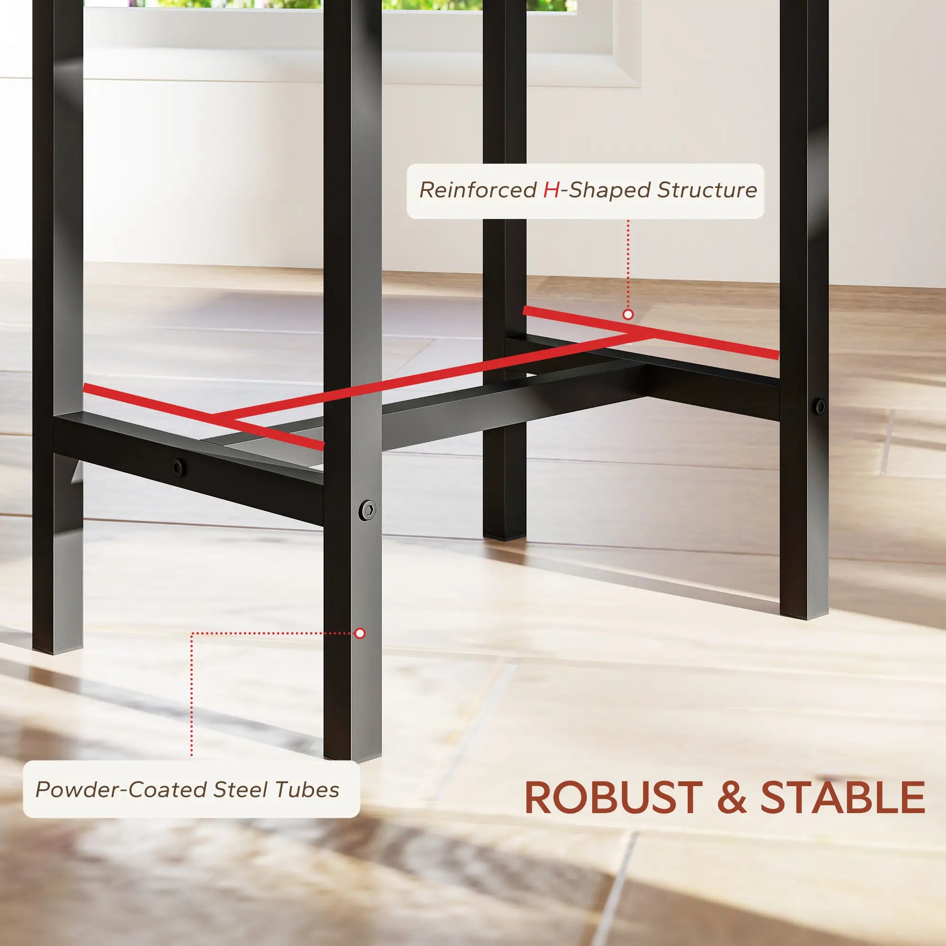 Extendable Dining Table Set, 5-Piece for 4-6 with 2 Benches and 2 Stools, Black Dining Table Sets at Gallery Canada