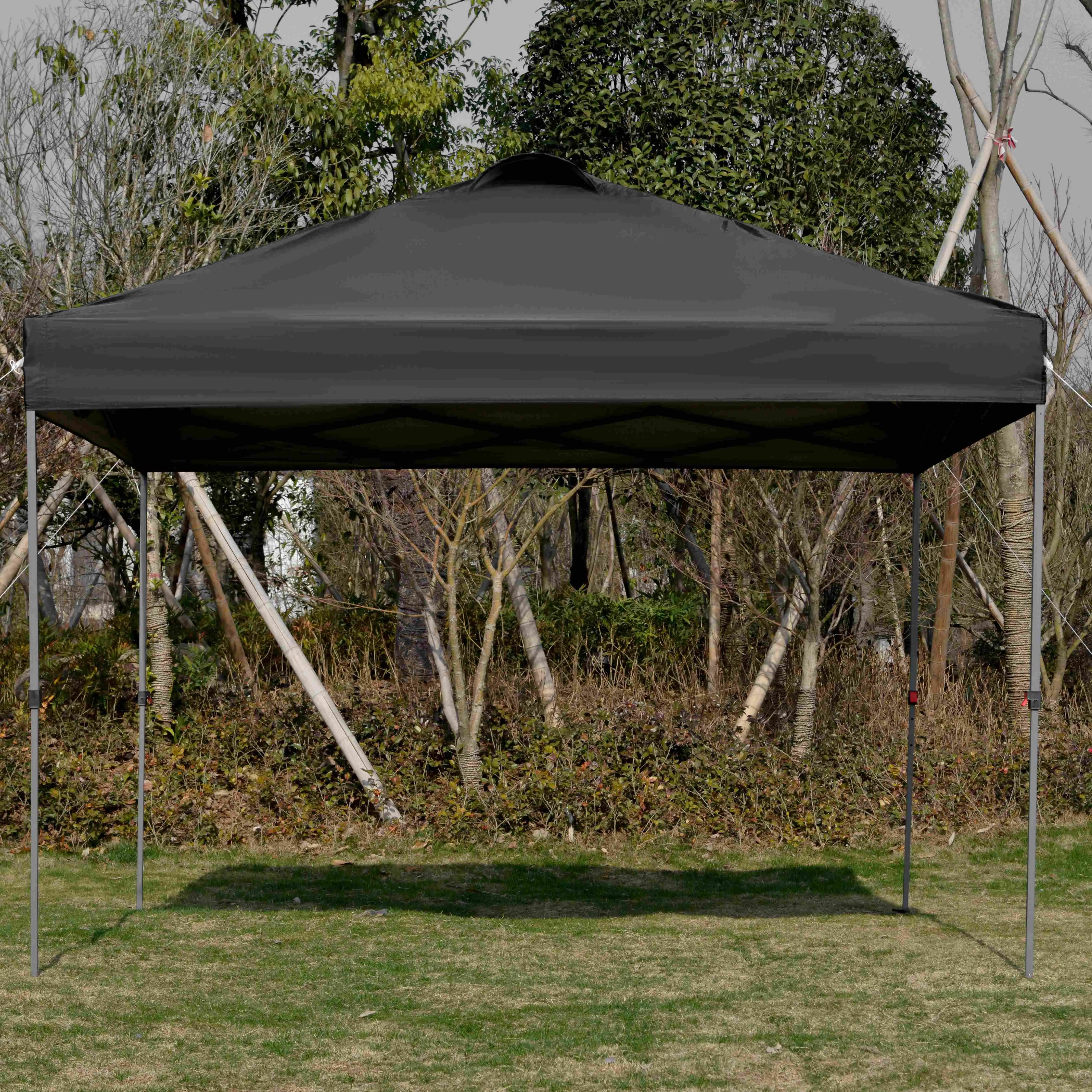 10' x 10' Pop Up Canopy Tent, Airy Top Vents, Wheeled Carry Bag, Black Pop Up Canopies at Gallery Canada
