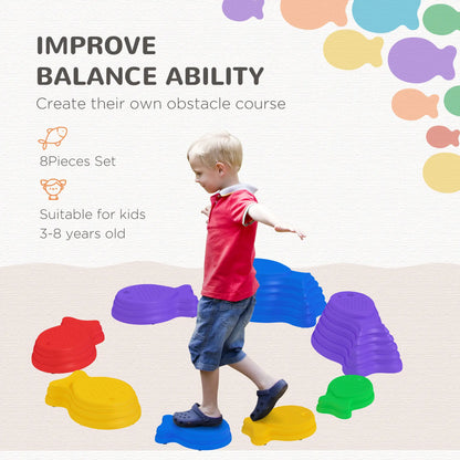 11pcs Balance Stepping Stones, Fish Style Non-Slip, Larger Size Stackable Blocks Gym Sets & Swings at Gallery Canada