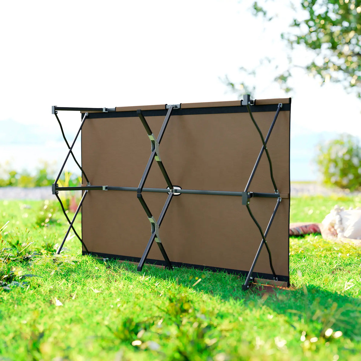 76" Two Person Folding Camping Cot, Portable Military Bed, Khaki Camping Cots at Gallery Canada