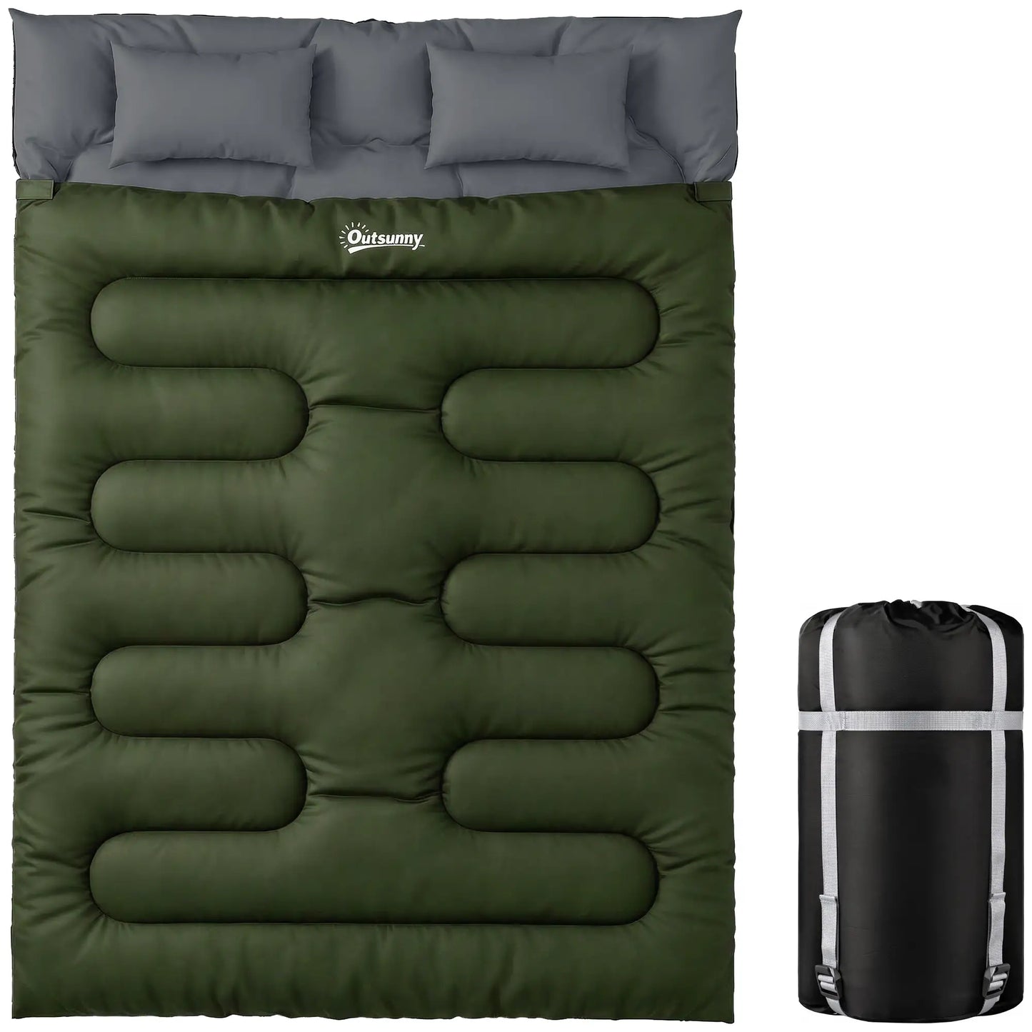 Queen Size, Double Sleeping Bag For Adults, Cold Weather, Green Camping Cots at Gallery Canada
