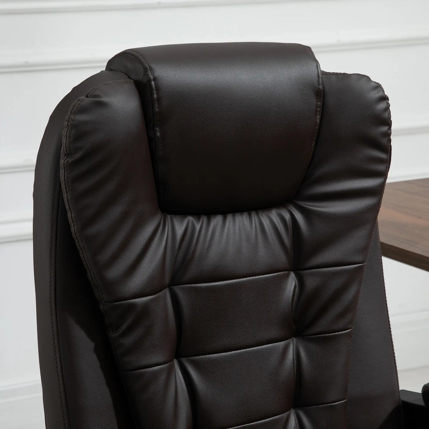 7-Point Vibrating Massage Chair, Reclining Office Chair, Adjustable Height, Brown Massage Chairs at Gallery Canada