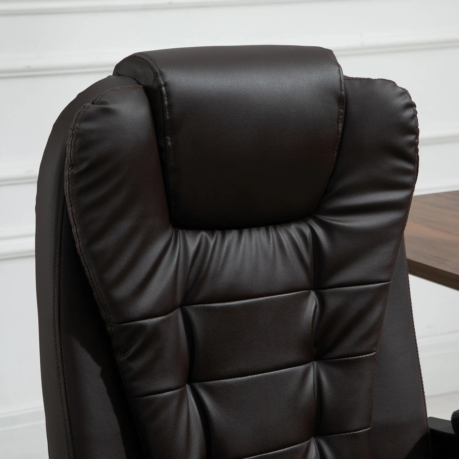 7-Point Vibrating Massage Chair, Reclining Office Chair, Adjustable Height, Brown Massage Chairs at Gallery Canada