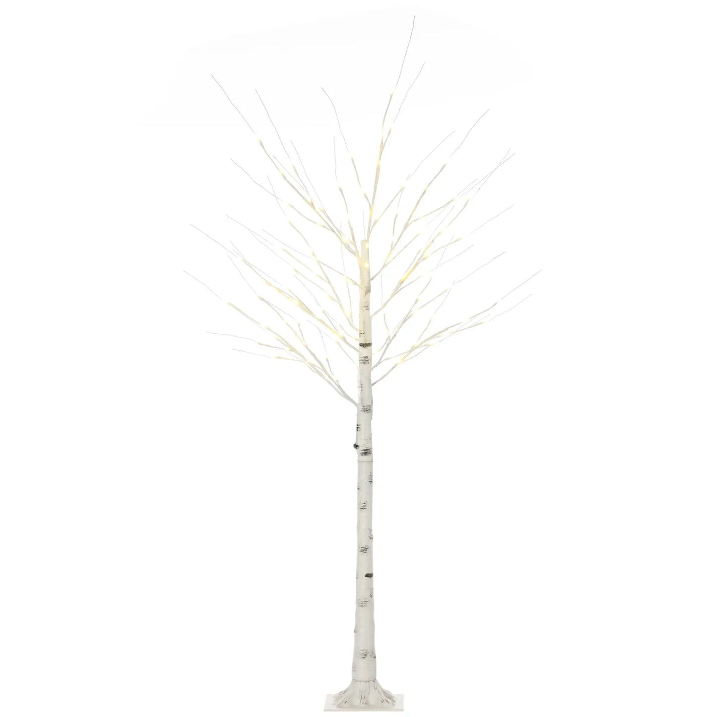 6 ft Pre-Lit LED Artificial Birch Tree, Indoor Outdoor Use Artificial Tree White at Gallery Canada