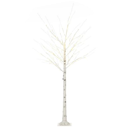 6 ft Pre-Lit LED Artificial Birch Tree, Indoor Outdoor Use