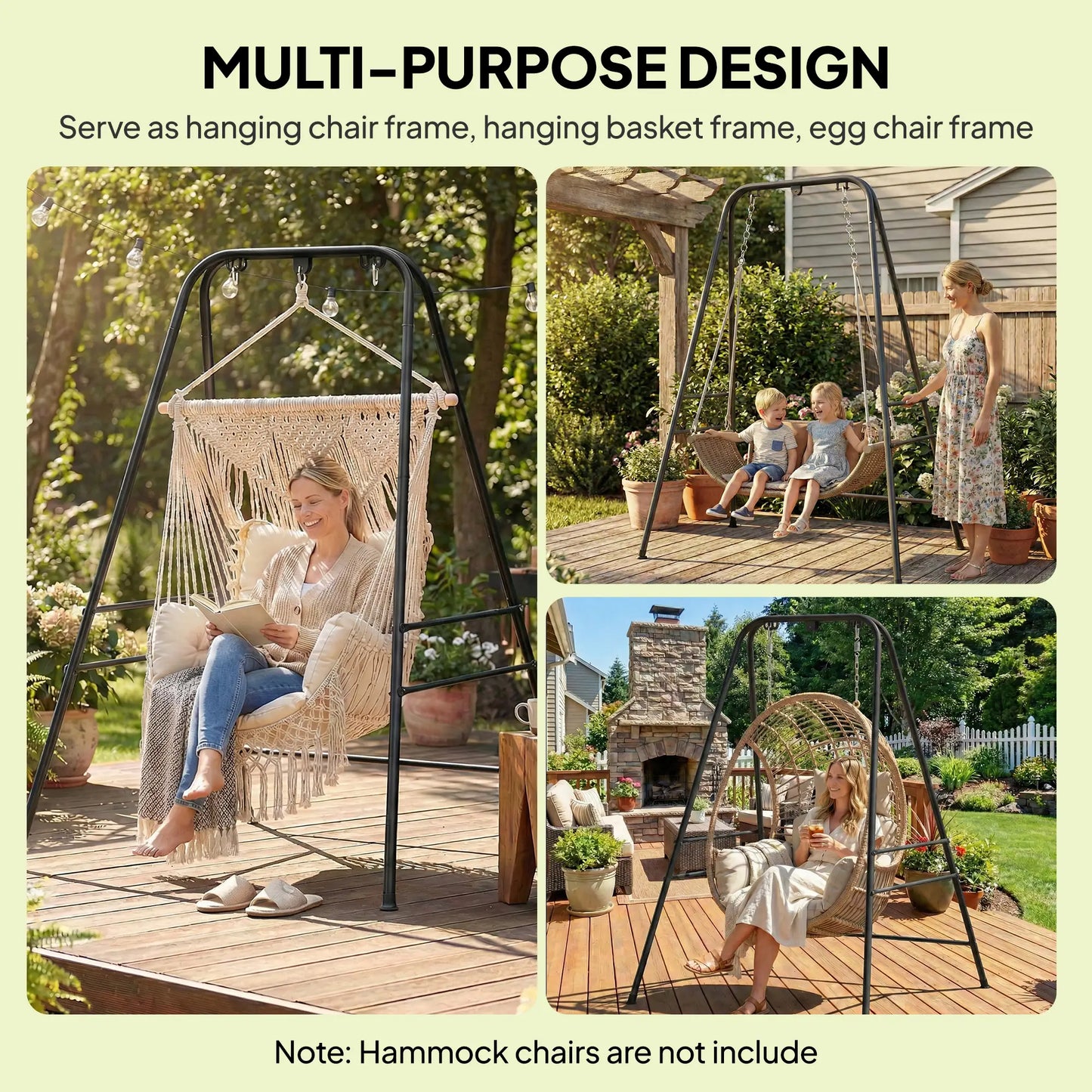 Hanging Hammock Stand, Porch Swing Chair, Indoor Outdoor Construction Hammock Stands at Gallery Canada