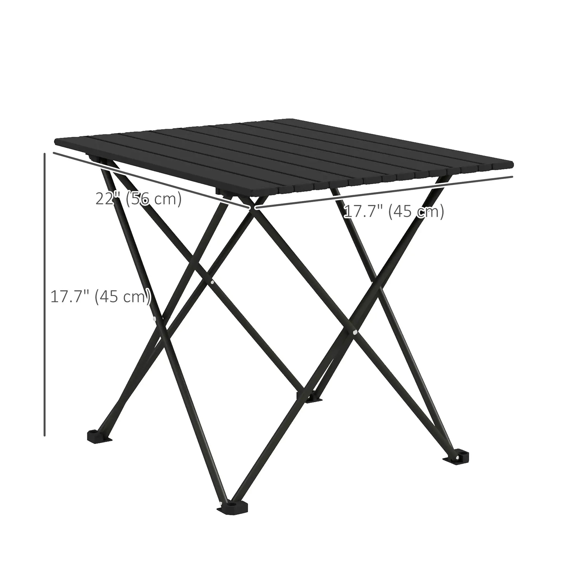 Folding Camping Table, Portable Picnic Table with Carry Bag, Black Picnic Tables & Camping Chairs at Gallery Canada